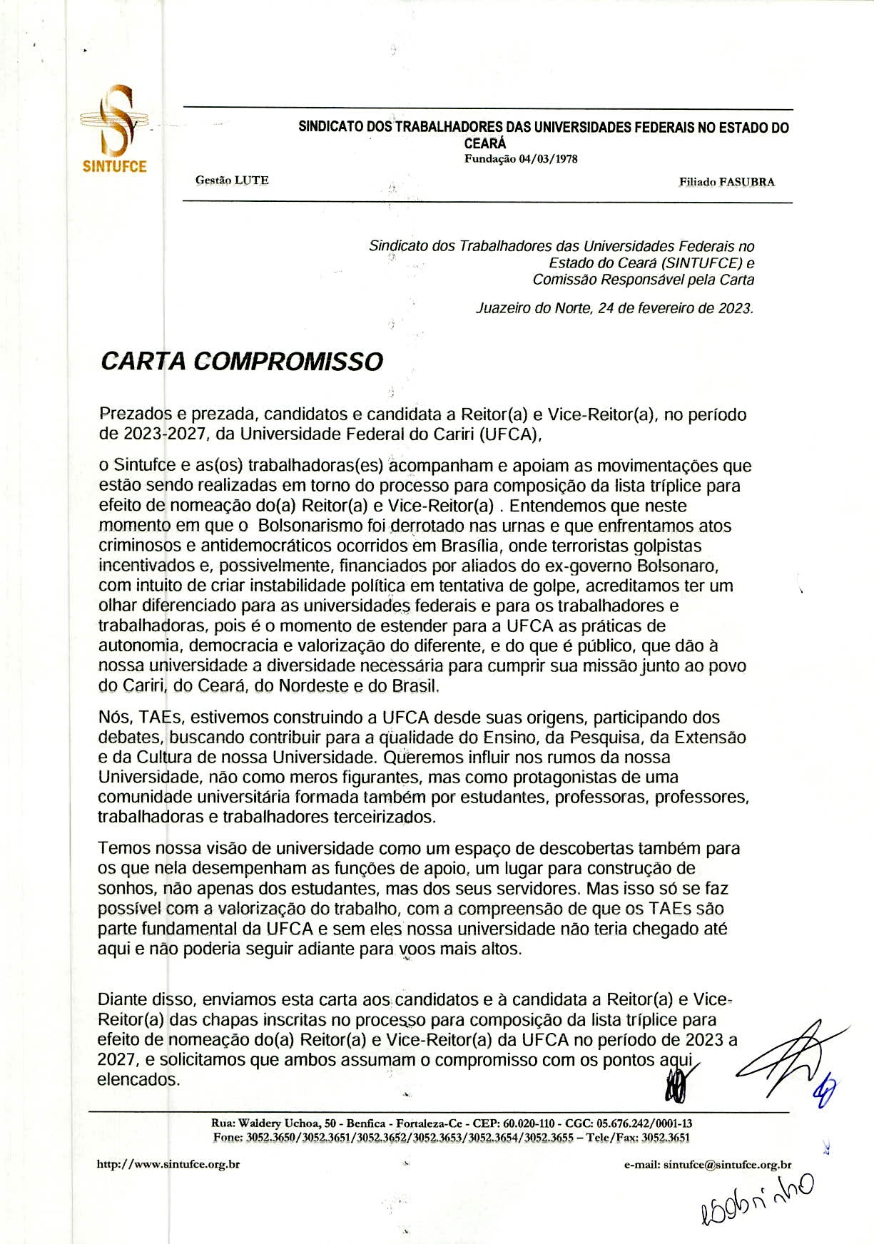 Carta Compromisso Assinada page 0001